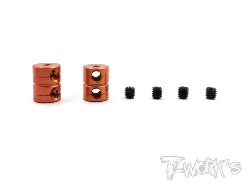 T-Work's Bagues d'arrêt 2mm Doubles "V2" Alu (x2) TA-108 - Image 2