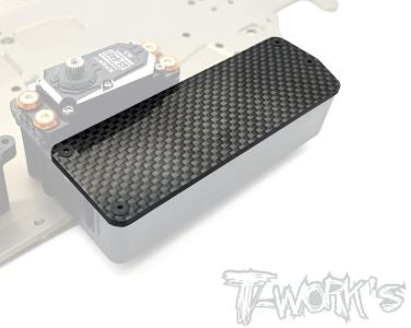T-Work's Capot Boitier Accu Réception Carbone Team Asso RC8B3.2 (x2) TO-297-B3.2 - Image 2