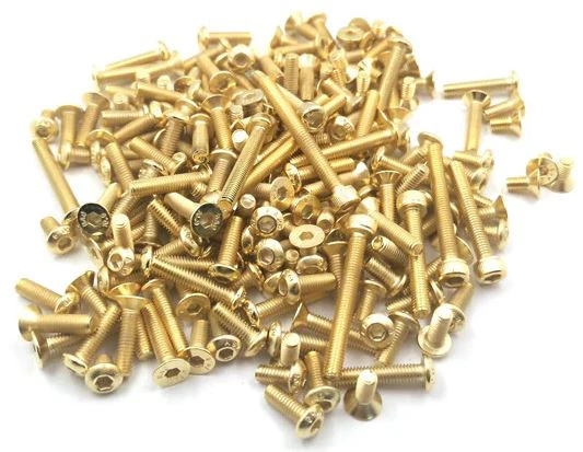 T-Work's Kit complet de Vis Acier Nitride Doré Mugen MBX8R GSS-MBX8R