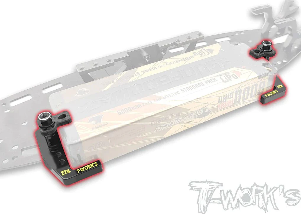 T-Work's Kit Support de batterie avec lest A800R TE-257-A800-B - Image 2