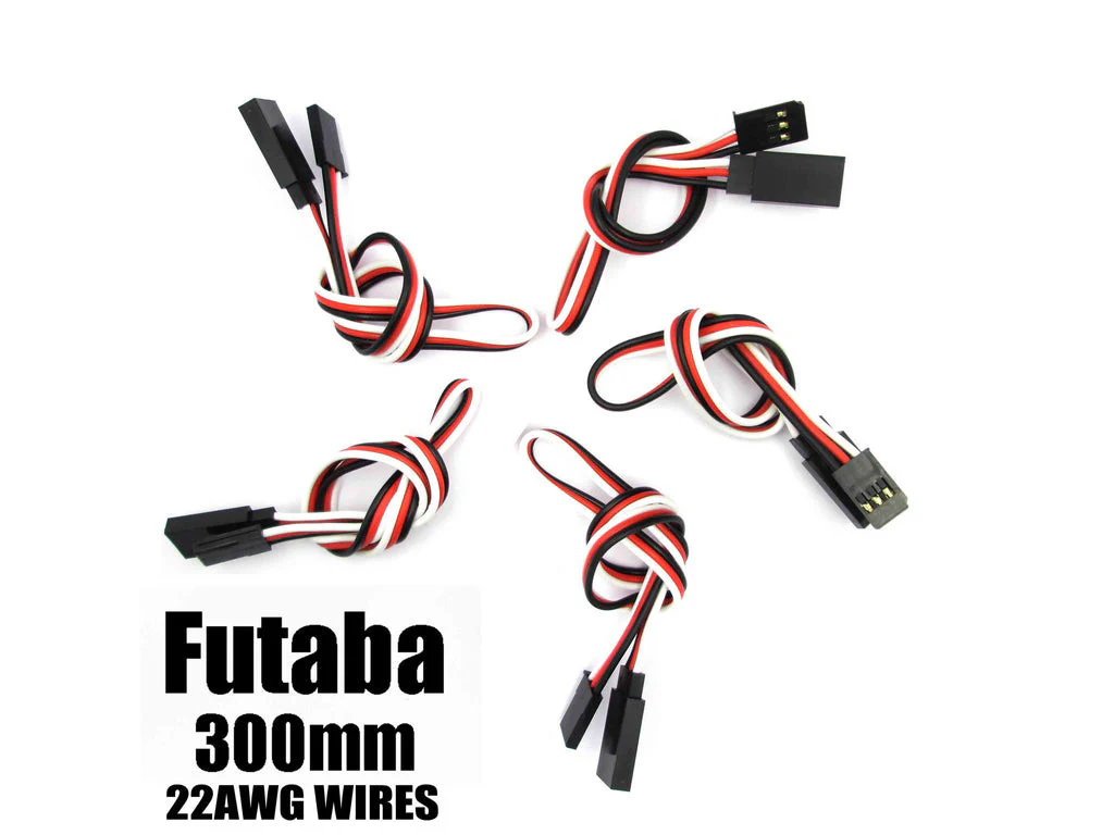 T-Work's Pack Rallonges Futaba 300mm (x5) EA-007-5 - Image 2