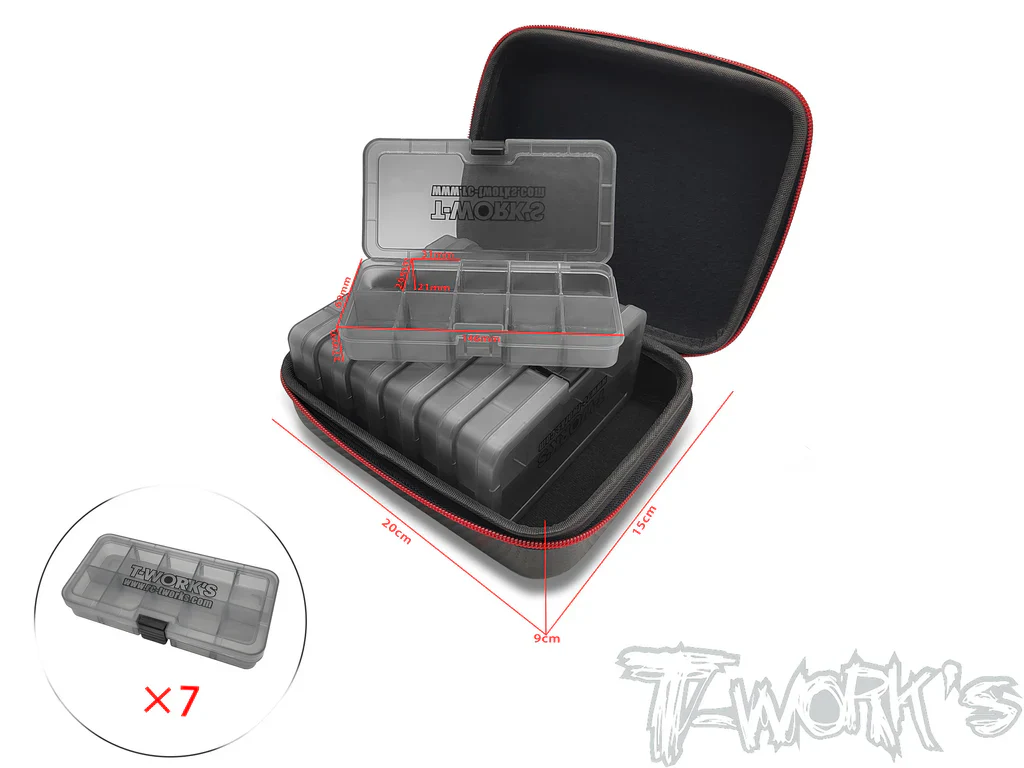 T-Work's Boite "Hardcase" Carbone avec 7 boites de rangement TT-075-13A - Image 2