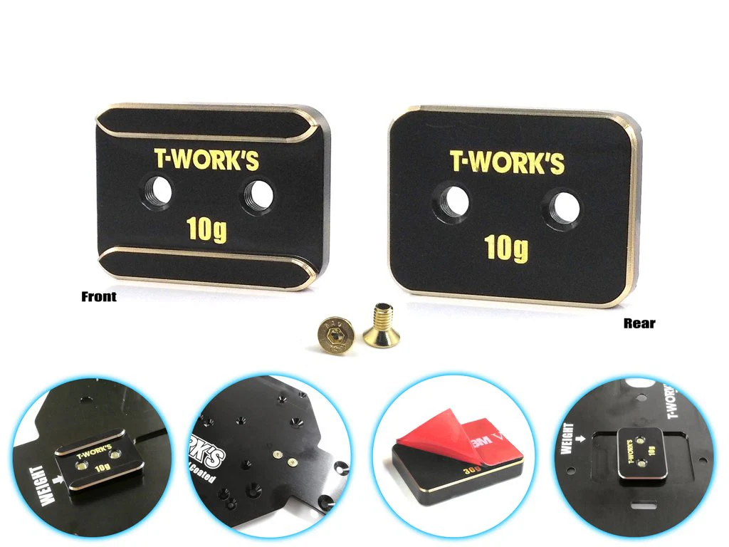 T-works Poids d’équilibrage Châssis 10Gr (1pcs) TKI4 TO-229-10
