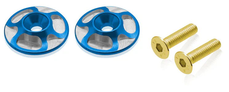 T-Work's Rondelles d'Aileron Aluminium Bleu 1/8 (x2) TO-190-B
