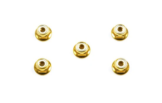 Tamiya Ecrou de roue nylstop Or 4mm (x5) 53161