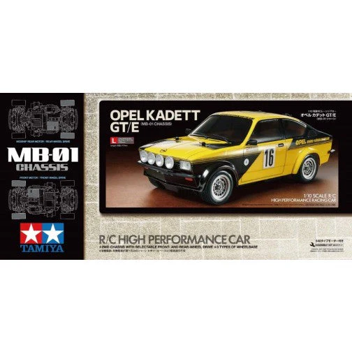 Tamiya MB-01 Opel Kadett GT/E KIT Jaune/Noir 47499 - Image 8