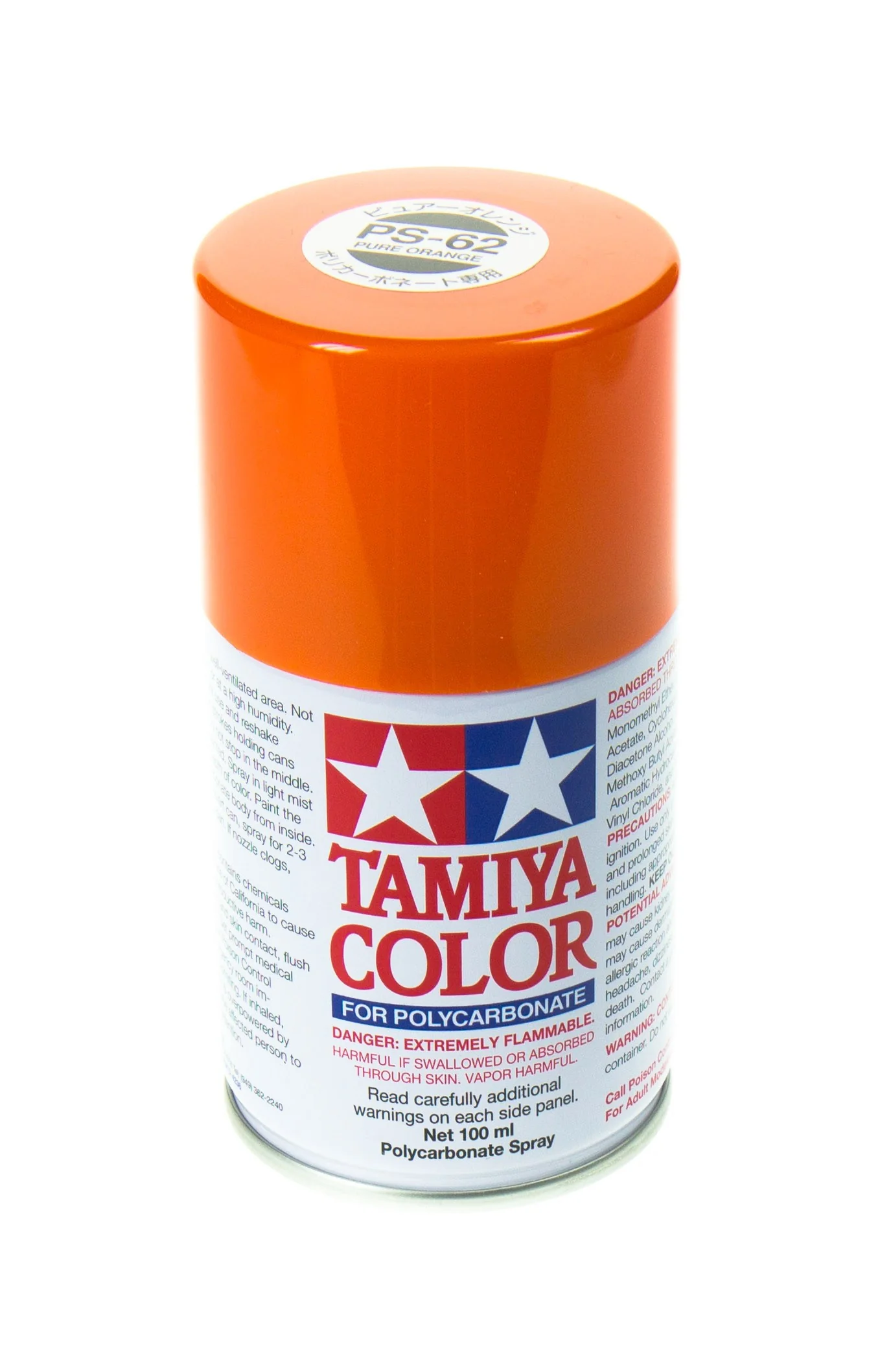 Tamiya Peinture Lexan Orange Pure PS-62 86062