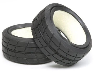 Tamiya Pneus Racing radial 24.6mm + Inserts (x2) 51023