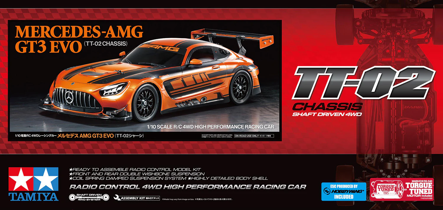 Tamiya TT-02 Mercedes-AMG GT3 EVO KIT 58750 - Image 2