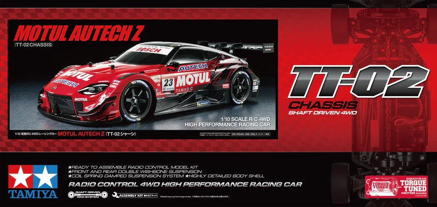 Tamiya TT-02 Nissan Motul Autech Z KIT Rouge/Noir 47503 - Image 8
