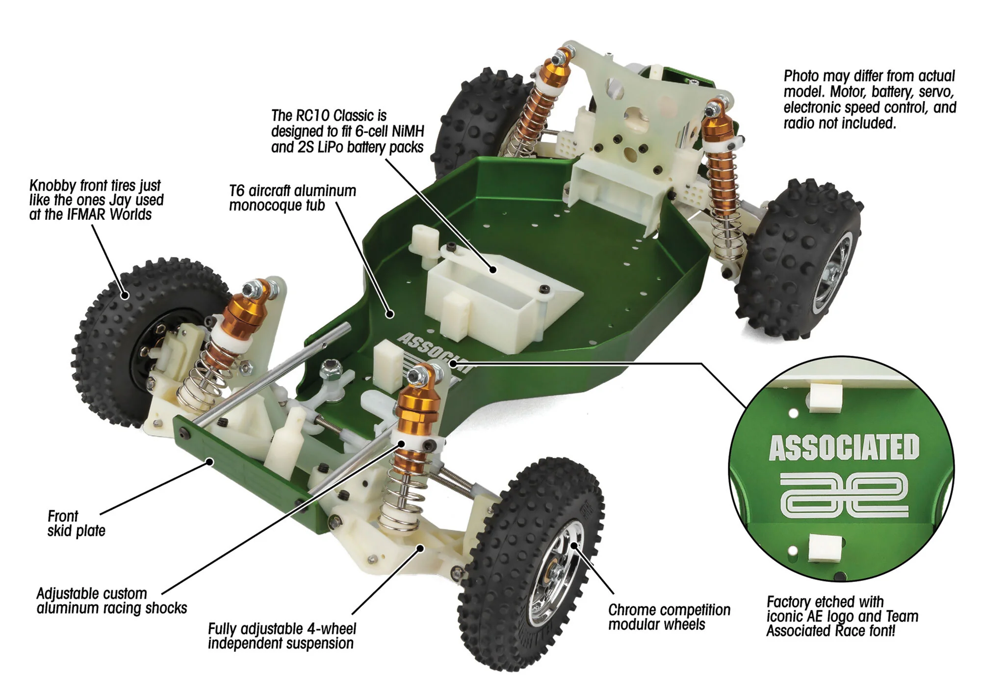 Team Associated Buggy RC10 Green 40th Anniversary 6010 - Image 6