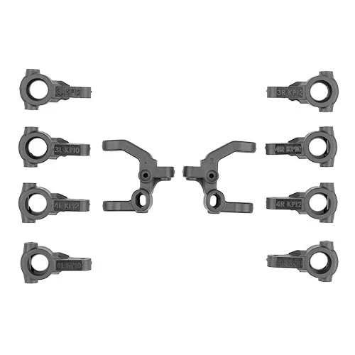 Team Associated Kit Etrier + Fusée Avant FT Carbone (10Pcs) RC10 B7.1 92577