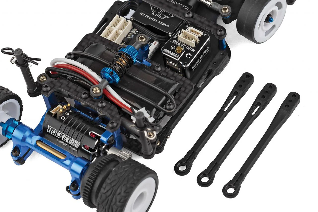 Team Associated RC28R 2WD + Carrosserie RADBODY Mako-X 1/28 Kit 20168 - Image 14