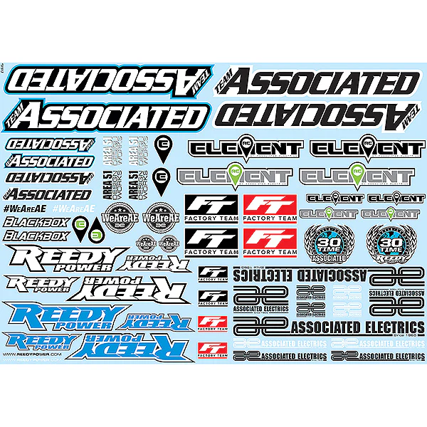 Team Associated Stickers 91913