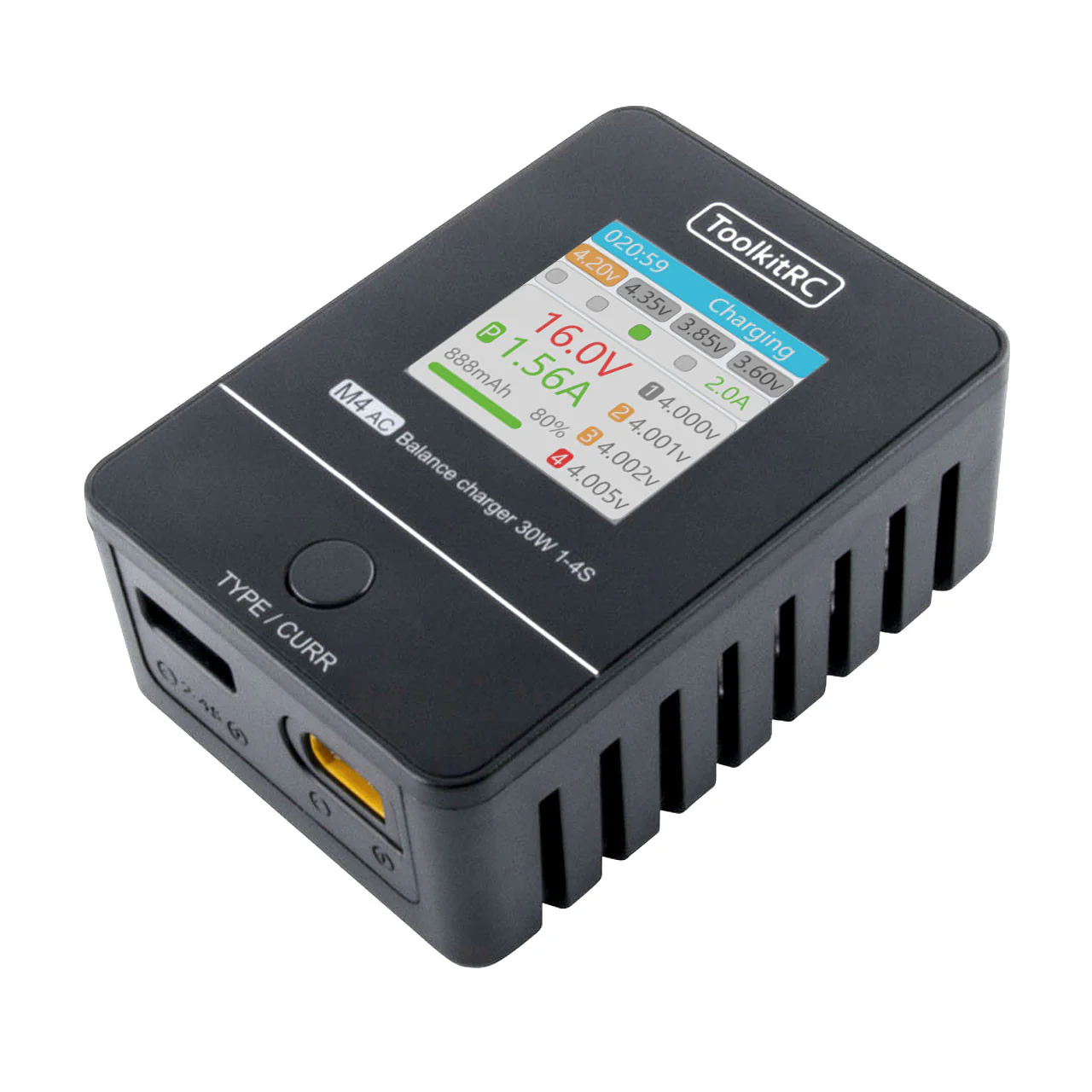 ToolkitRC Chargeur M4AC 1-4S 2.5A 25W AC 10900