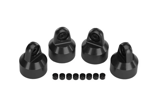 Traxxas Bouchons d'amortisseur GTX Alu Noir PTFE (x4) 7764X