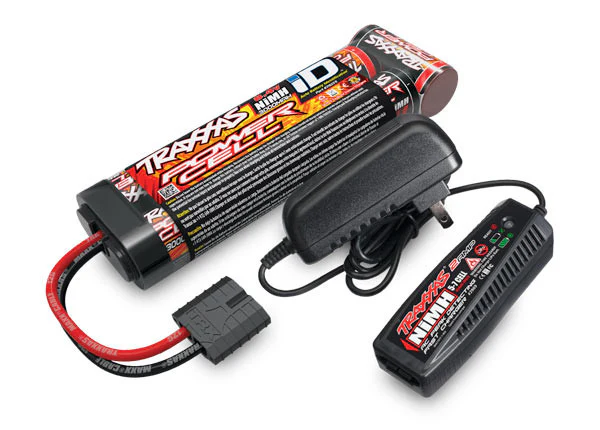 Traxxas Chargeur 2A + Ni-Mh 8.4V 3000mAh plat 2983G