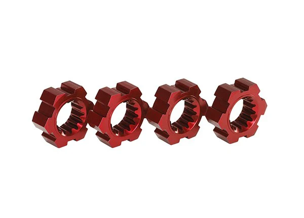 Traxxas Hexagones de Roues 24mm alu rouge (x4) 7756R