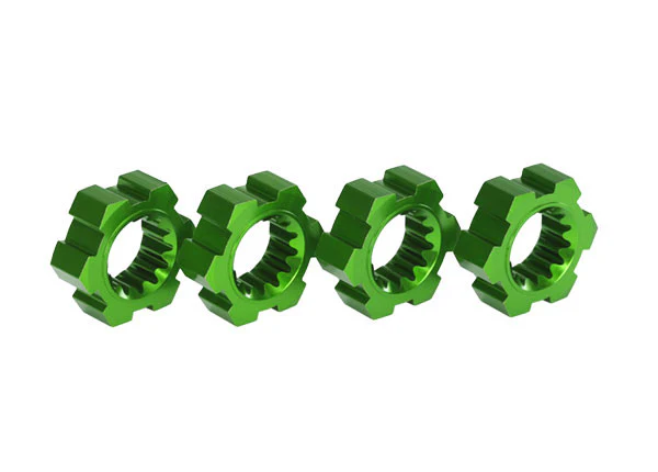 Traxxas Hexagones de Roues 24mm alu Vert (x4) 7756G