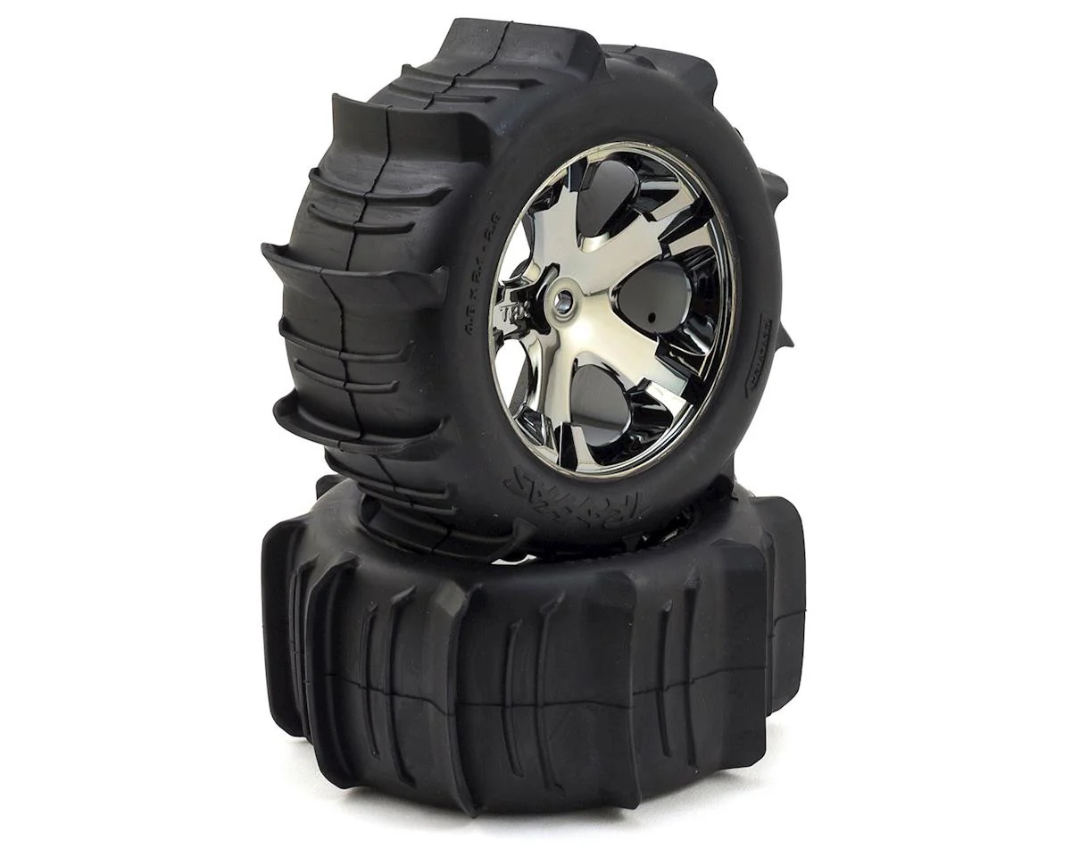 Traxxas Pneus Paddle 2.8 + Jantes All Star Black Chrome (x2) 3776 - Image 2