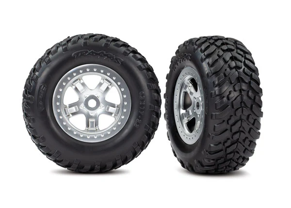 Traxxas Pneus SCT 2.2/3.0 + Jantes Satin Chrome (x2) 5973
