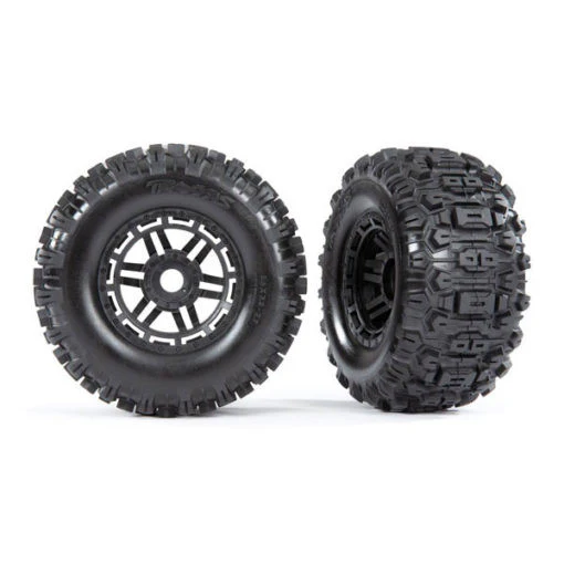 Traxxas Pneus Sledgehammer 2.8 + Jantes RXT Noir 17mm (x2) 8973
