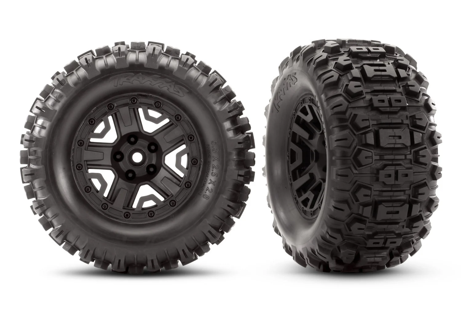 Traxxas Pneus Sledgehammer 2.8 + Jantes RXT Noir (x2) 6792