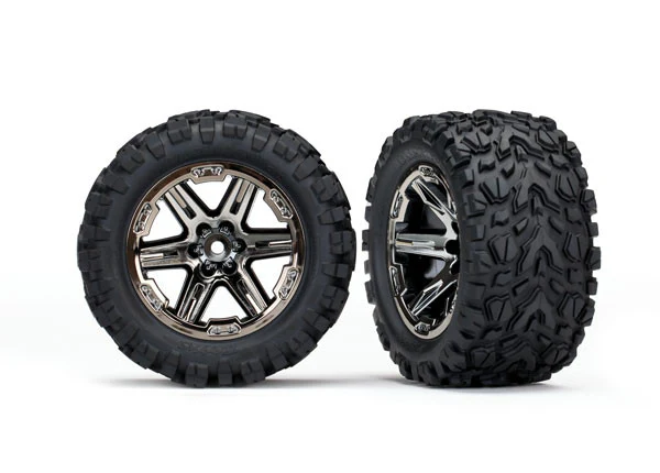 Traxxas Pneus Talon 2.8 + Jantes RXT Noir Chrome Arrière (x2) 6774X