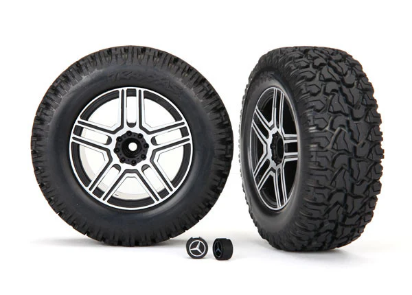 Traxxas Pneus + Jantes 1.9 Satin Chrome (x2) TRX4 Mercedes Benz 8872