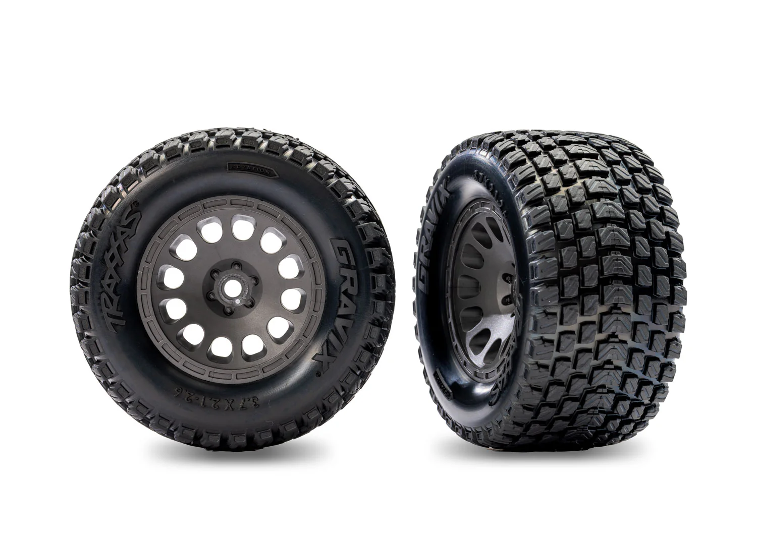 Traxxas Roue Gravix Arrière Montée Collée (x2) Mini Maxx/XRT 10775-GRAY
