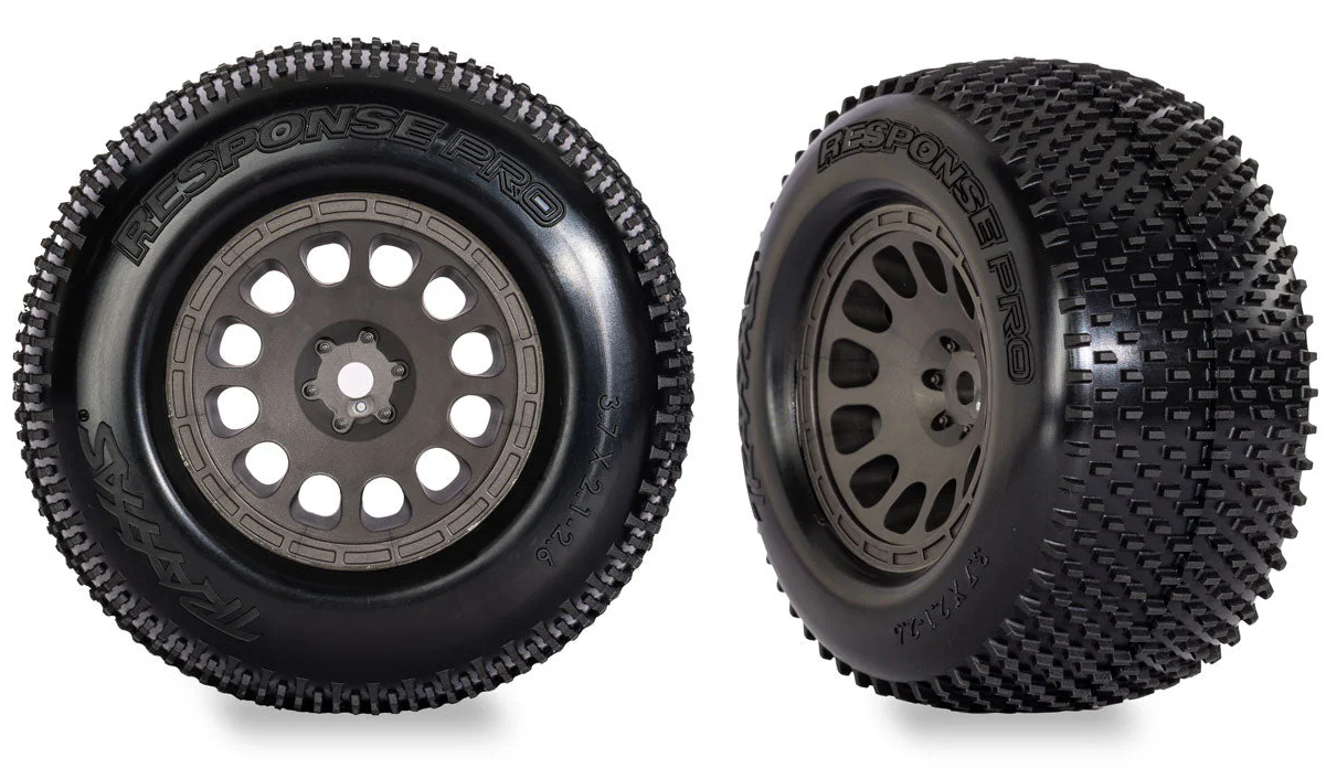 Traxxas Roue Response Pro S1 Montée Collée (x2) Mini XRT 10774-GRAY