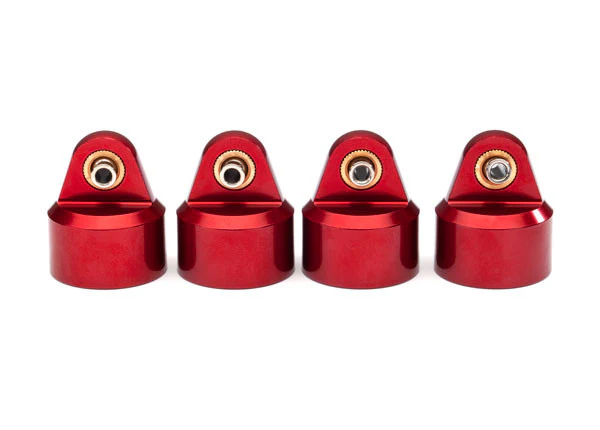 Traxxas Set Bouchon pour Amortisseur Alu Rouge GT-Maxx (x4) Maxx 8964R