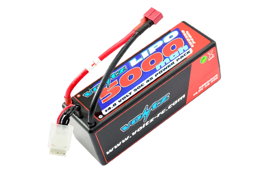 Voltz Batterie Lipo 5000mah 4S 14.8V 50C Hard Case Dean