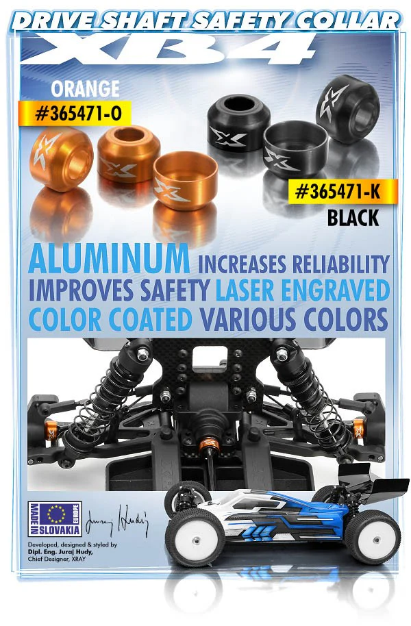 XRay Protection Noix de Cardan Alu Noir (x3) XB4 365471-K - Image 3