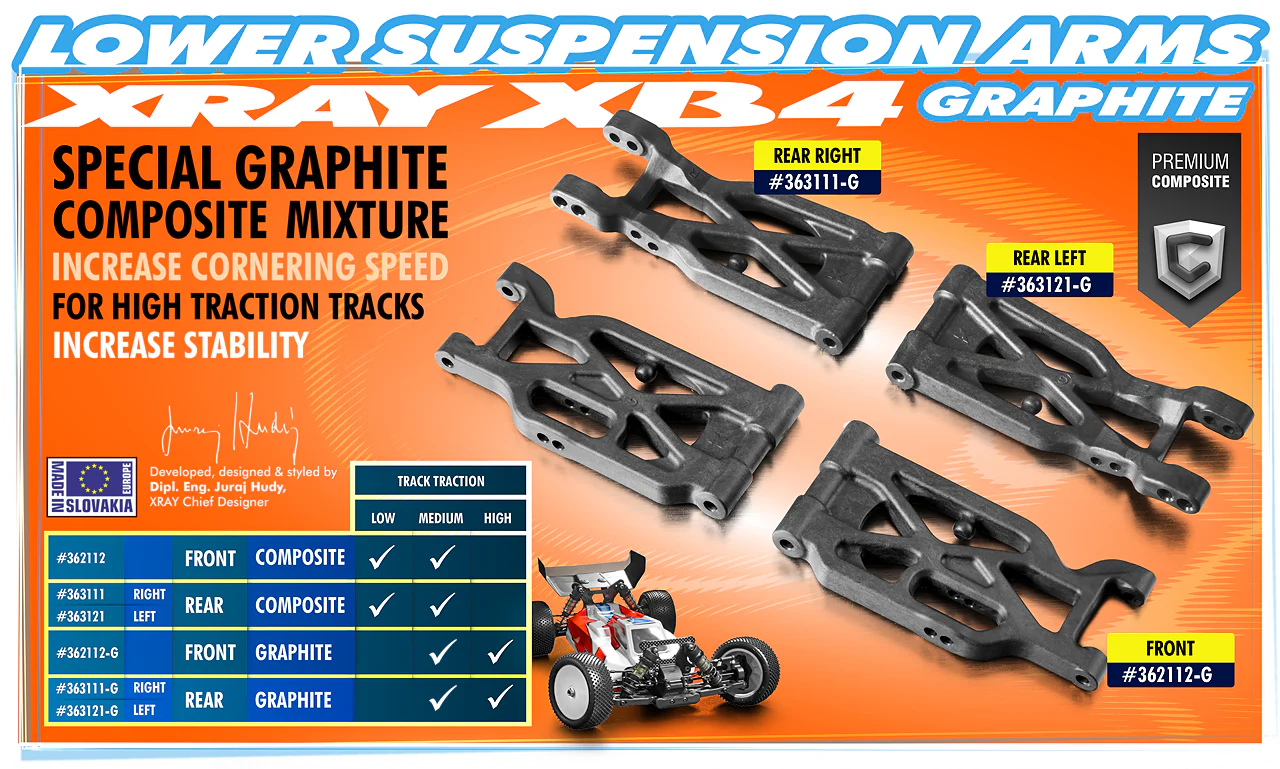 XRay Triangle Inférieur Avant Graphite XB4 362112-G - Image 2