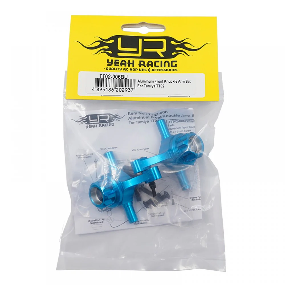 Yeah Racing Fusée de Direction Alu (x2) Tamiya TT-02 TT02-006BU - Image 2