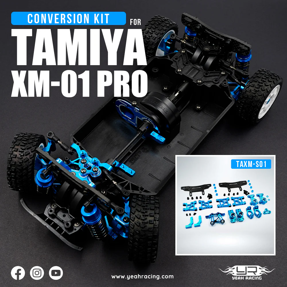 Yeah Racing Kit Conversion Essentiel Aluminium Tamiya XM-01 Pro TAXM-S01BU - Image 9