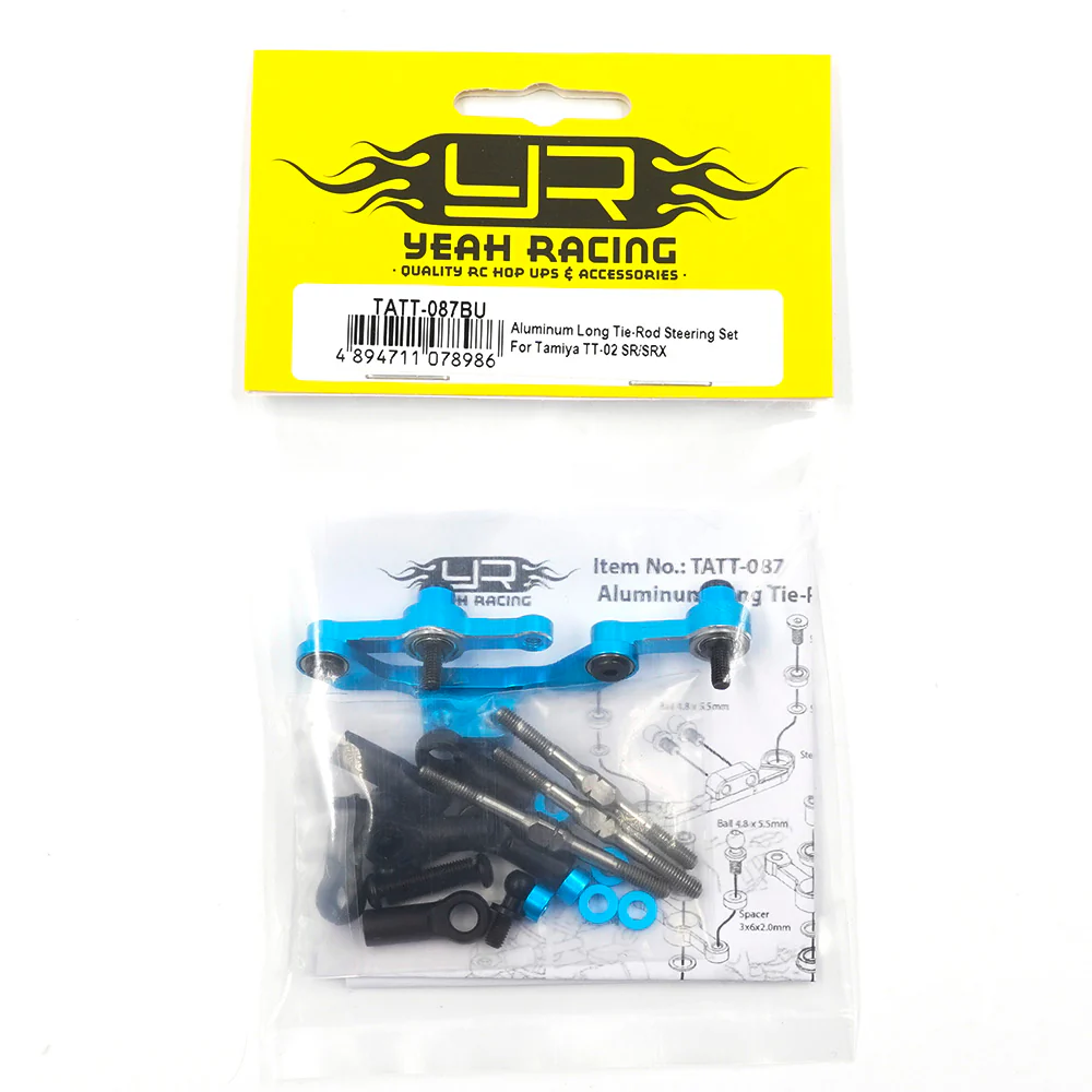 Yeah Racing Kit Renvoi de Direction Alu TT-02 SRX TATT-087BU - Image 5