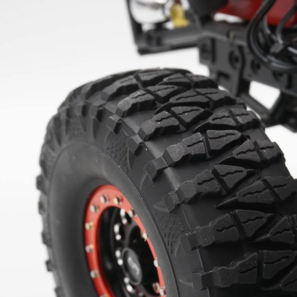 Yeah Racing Pneus Claws + Jantes CNC F-RG Rouge 1.9" (x4) WL-0138RD - Image 2