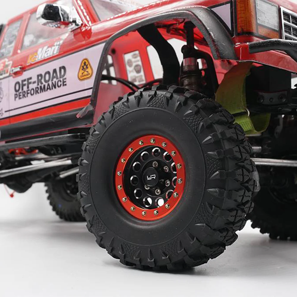 Yeah Racing Pneus Claws + Jantes CNC F-RG Rouge 1.9" (x4) WL-0138RD - Image 3