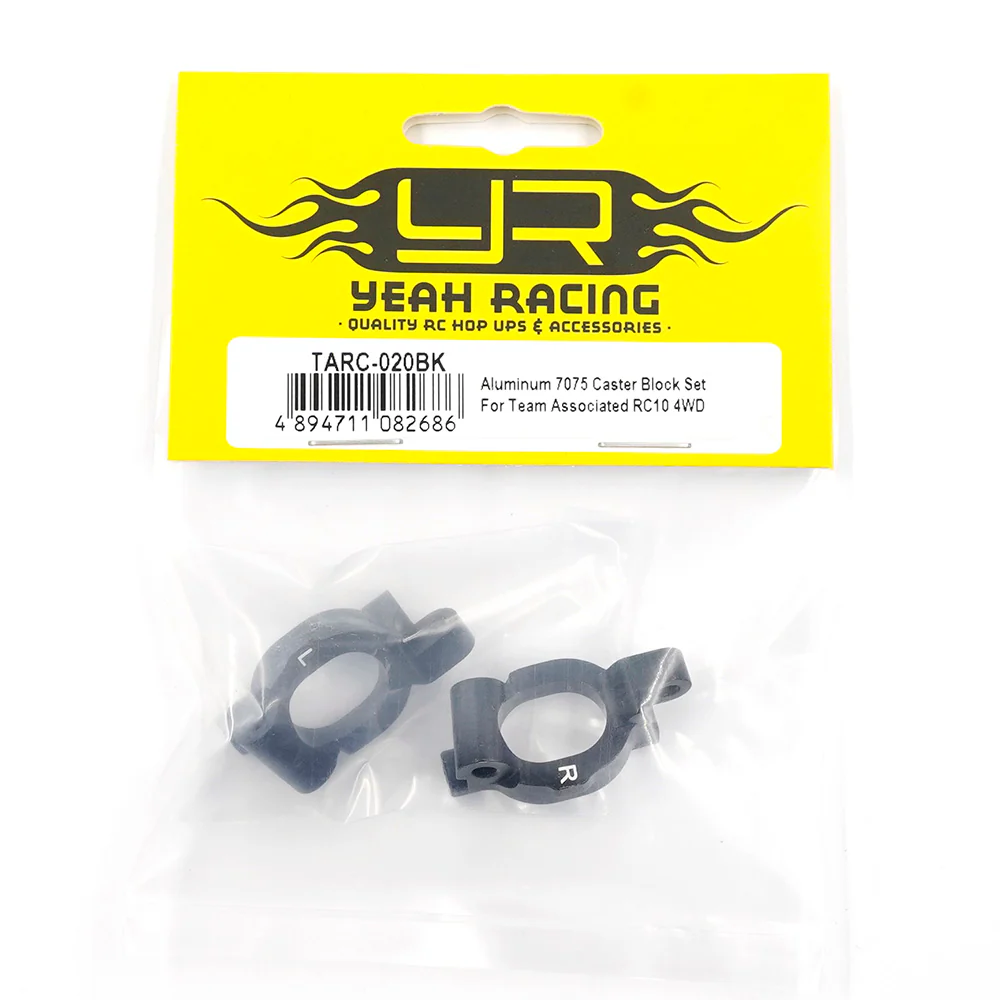 Yeah Racing Porte-fusée Avant Alu (2Pcs) RC10 4WD TARC-020BK - Image 4