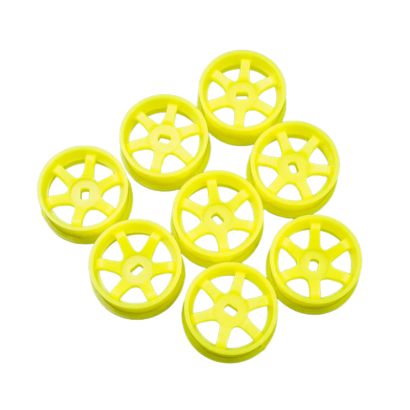 Yeah Racing Set Jantes Etroites 8.5mm Jaune Fluo Kyosho Mini-Z AWD WL-0145FYW