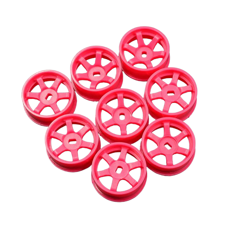 Yeah Racing Set Jantes Etroites 8.5mm Rose Fluo Kyosho Mini-Z AWD WL-0145FPK