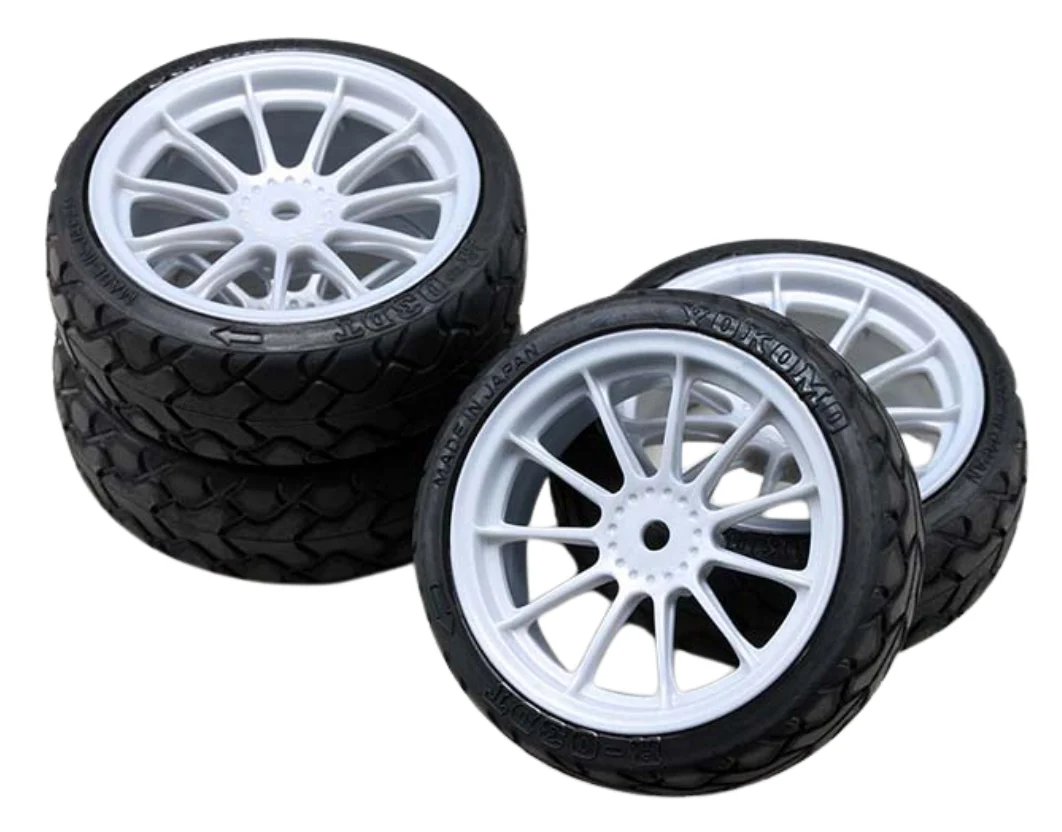 Yokomo Pneus Radial + Jantes 11 batons (x4) ZR-144TPM2