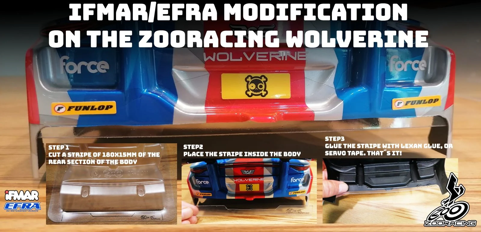 ZooRacing Carrosserie Wolverine  MAX Lightweight 0.5mm 190mm ZR-0015-05 - Image 5